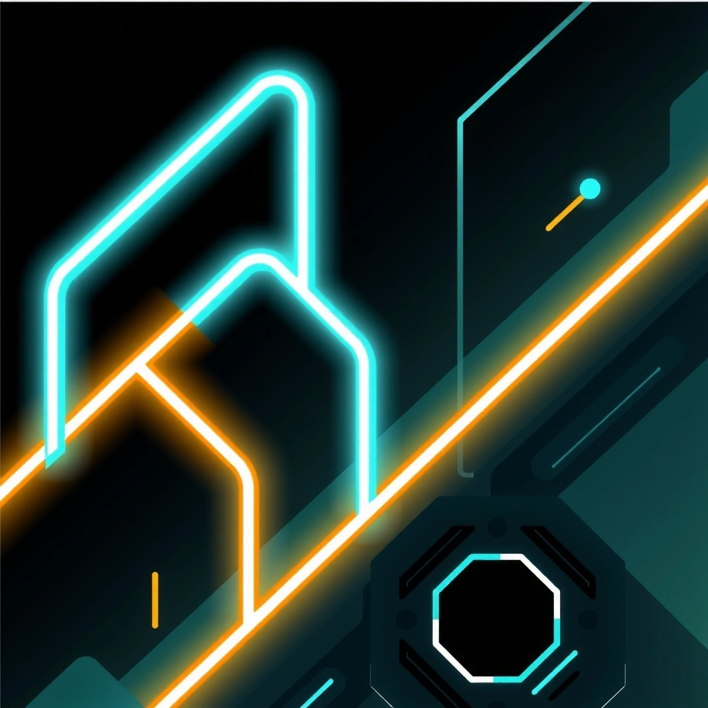 Abstract geometric neon background